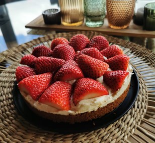 Tarte aux fraises sans cuisson au MCS