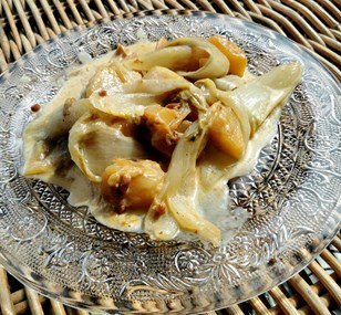 Pommes de terre et endives à la cancoillotte