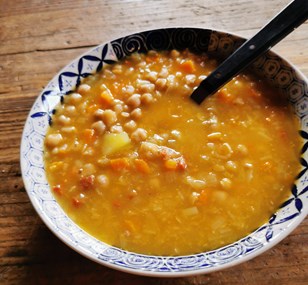Soupe aux pois chiches, légumes et chorizo (MCS)