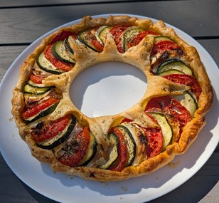 Tarte façon tian de légumes