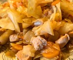 Emincé de chou blanc aux poulet