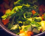 Soupe de fanes de céleri