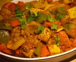 Tofu aux poivrons et épices