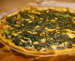 Tarte aux betteraves et aux épinards