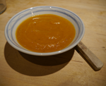 Velouté de patates douces et de poireaux