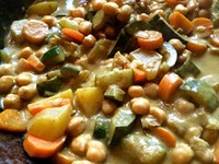 Curry aux légumes et pois chiche